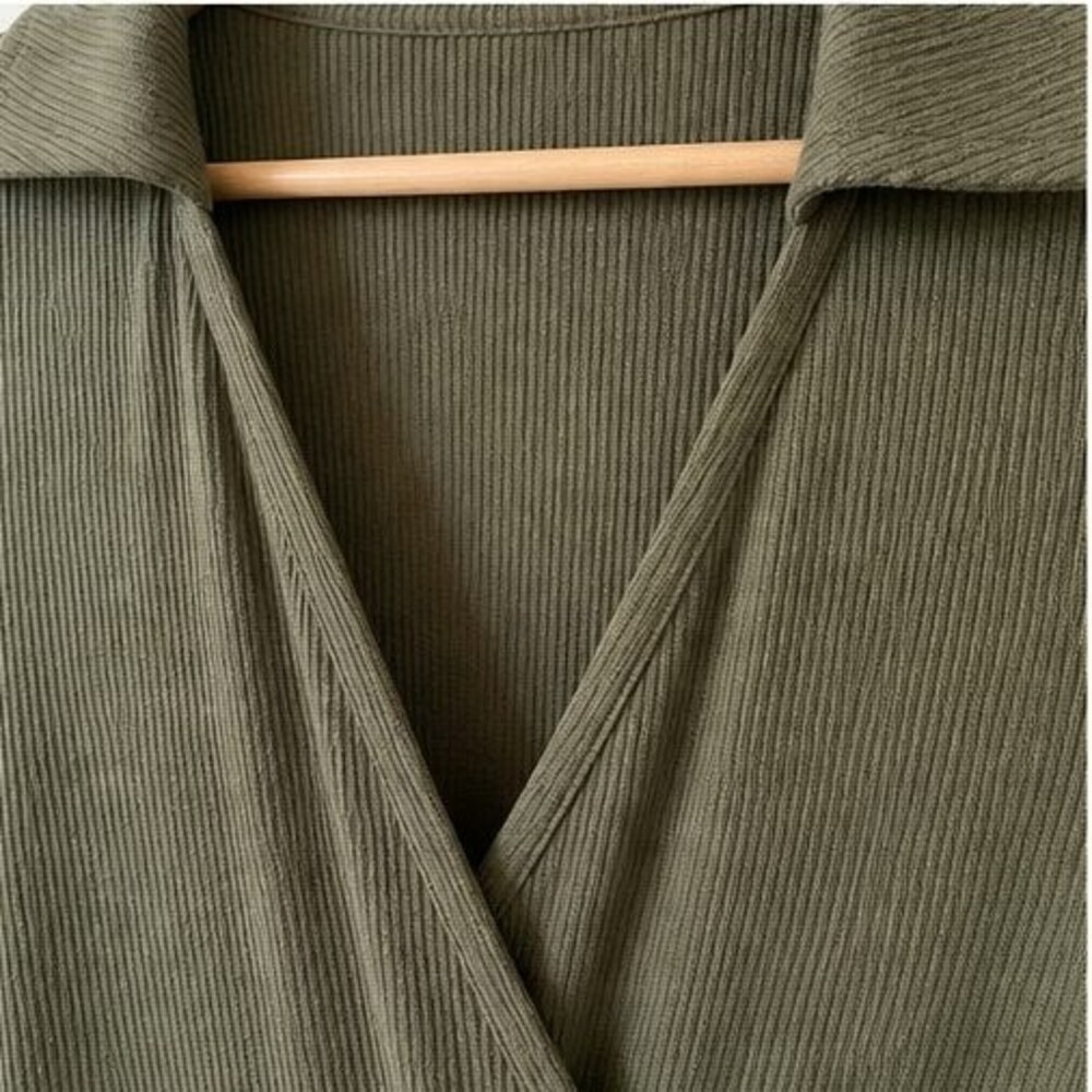 Olive Ruffle Blouse - Picture 4 of 6